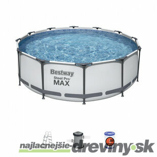 Bazén Bestway® Steel Pro MAX, 56418, pumpa, rebrík, 3,66x1,00 m